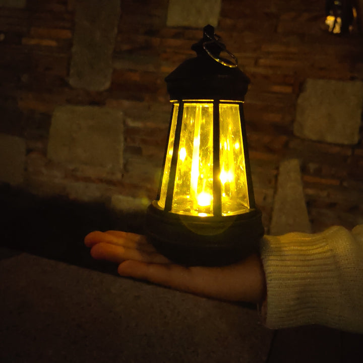 Portable Decorative LED Lantern With Built-In Fairy String Lights And Rechargeable USB Bowlift