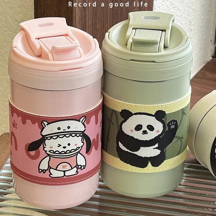 Women's Insulated Thermo Mug with Cute Animal Design Bowlift