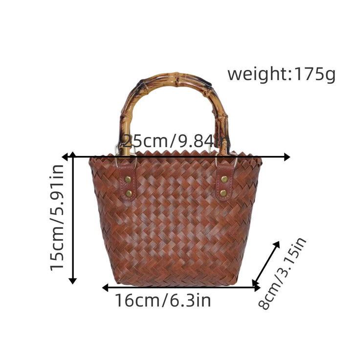 Braided tote bag with ergonomic handles Bowlift