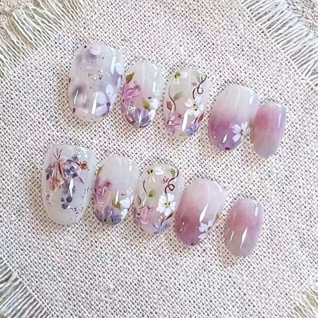 Artistic Press-On Nail Enhancements Bowlift