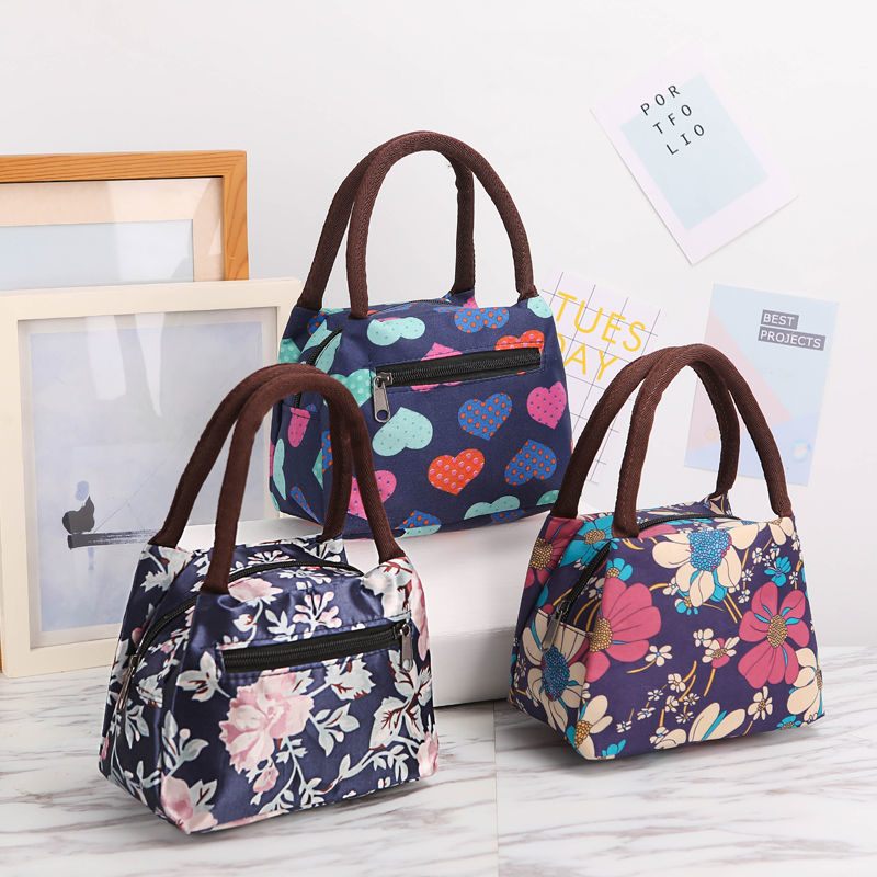 Floral Print Insulated Lunch Carrier Bowlift