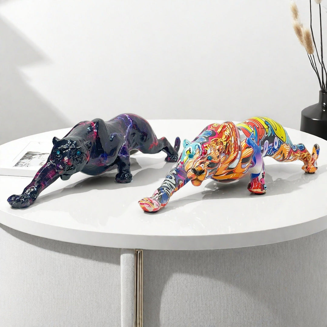 Artful Panther Sculpture Handmade Bowlift
