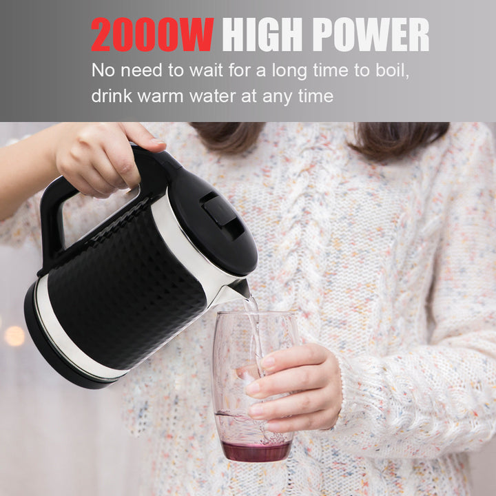 High-Powered Electric Kettle with Rapid Boil Function and 360° Swivel Base Bowlift