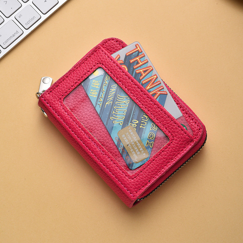 Textured  Zip Around Card Holder Bowlift