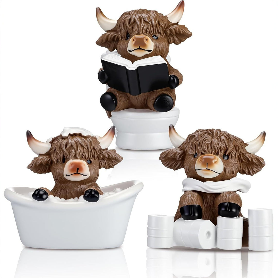 Funny Highland Cattle Decorative Figure Bowlift