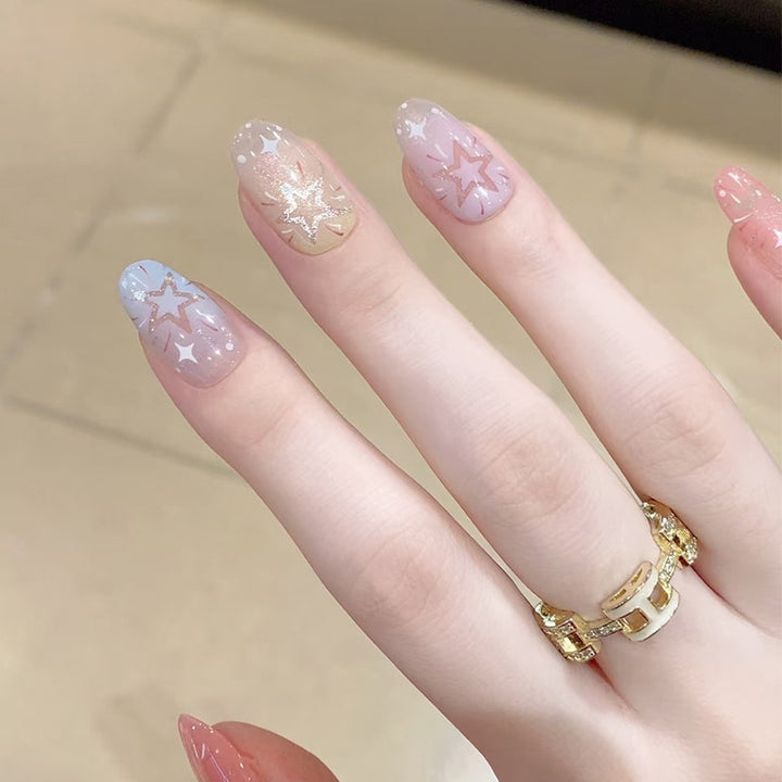 Artistic Starry Nail Art Bowlift