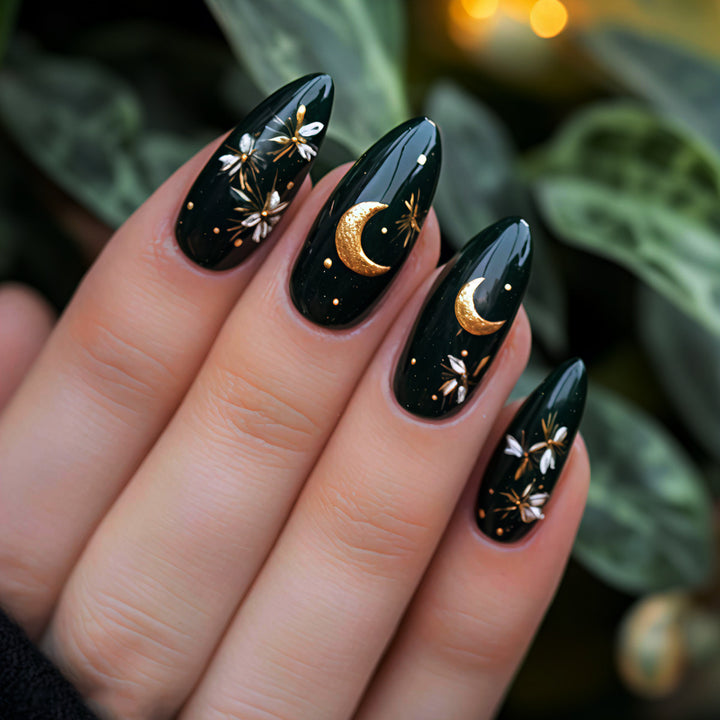 Celestial Floral Nail Art Bowlift