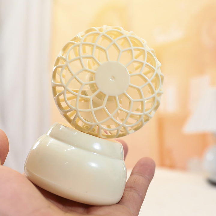 Women Portable Mini Table Fan with Flexible Tilt Mechanism Bowlift