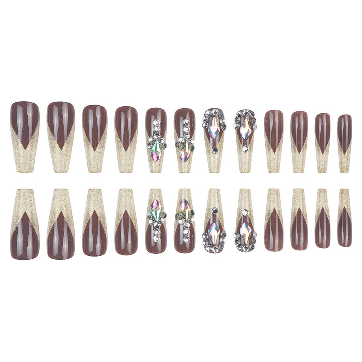 Stylish Decorative Long Press-On Nails Bowlift