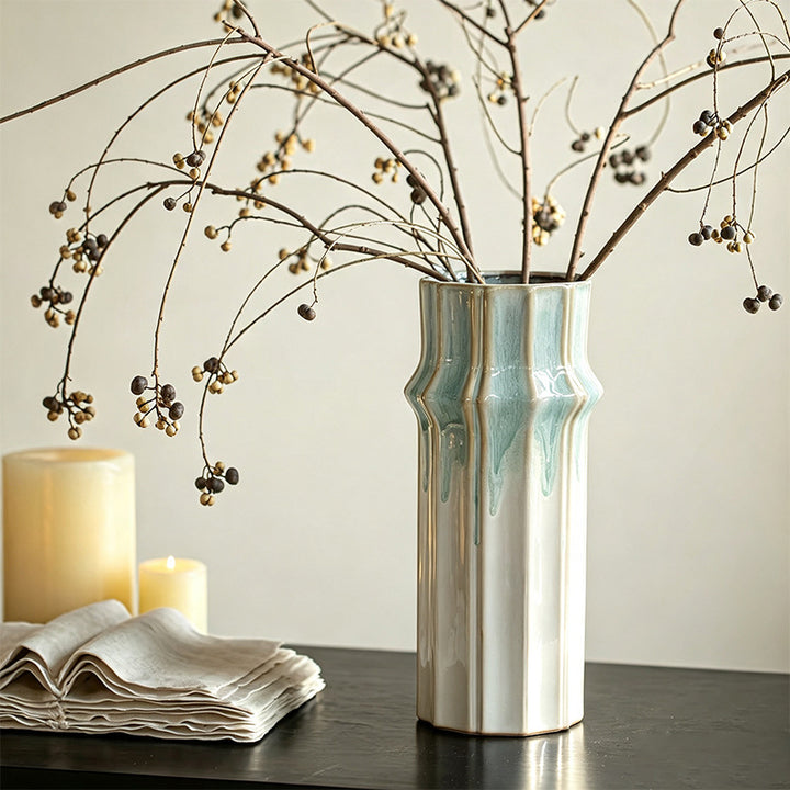 Tall Textured Ceramic Vase