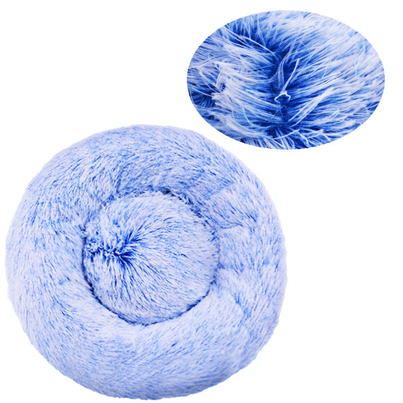Round Fuzzy Dog Bed