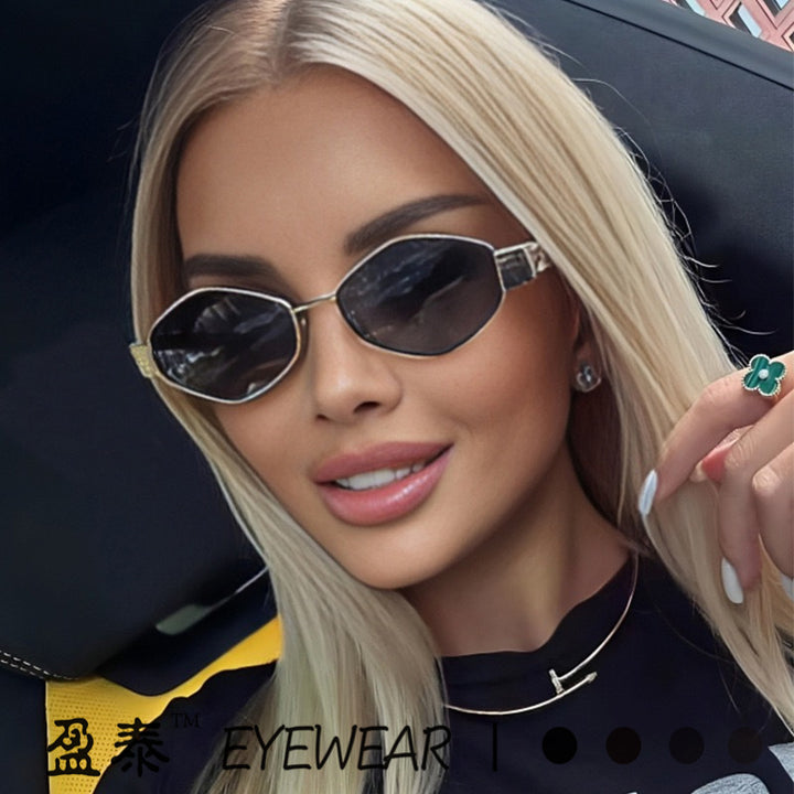 Women's Geometric Cat-Eye Sunglasses Bowlift