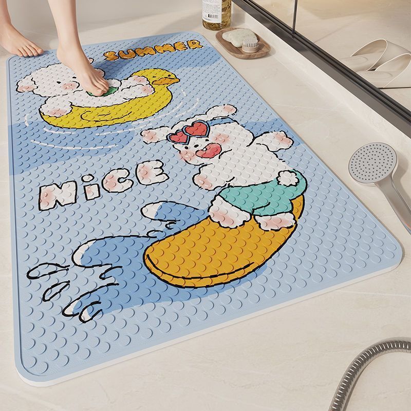 Cartoon-Themed Bath Mat Bowlift