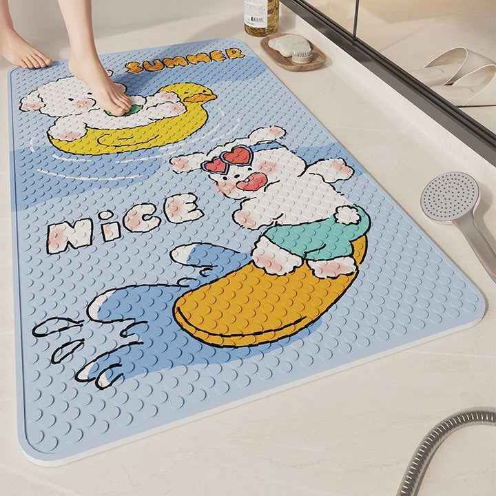 Cartoon-Themed Bath Mat Bowlift