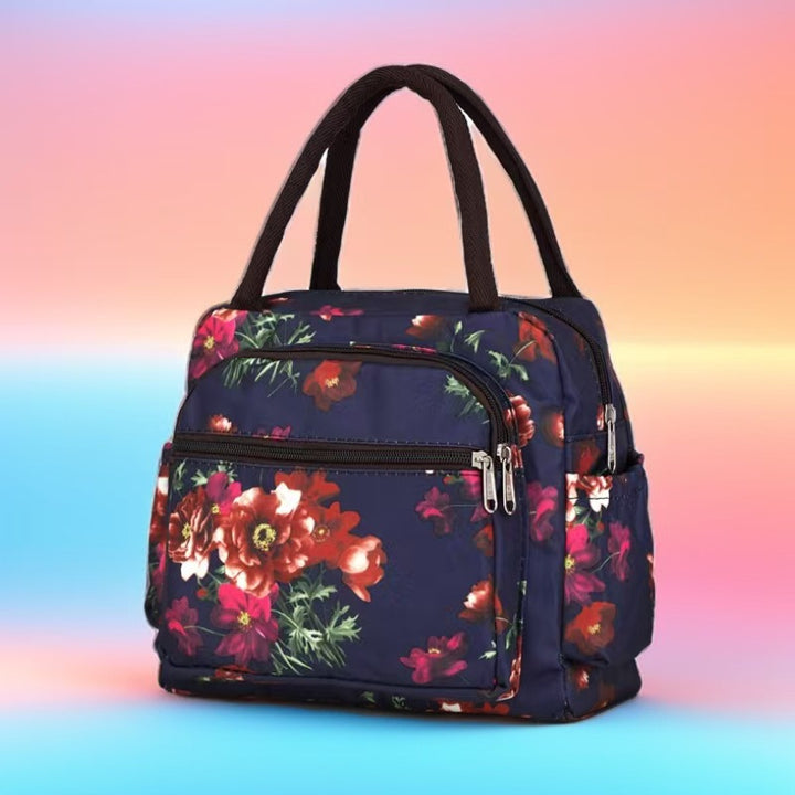 Cat Print Multi-Pocket Tote Bag Bowlift