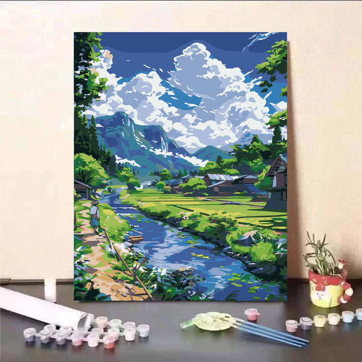 DIY Scenic Landscape Paint by Numbers Kit Bowlift