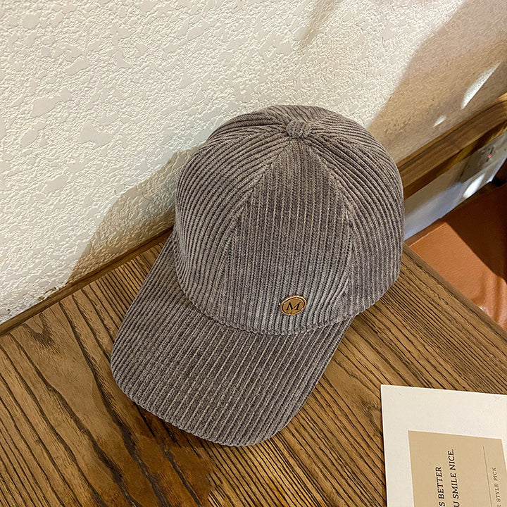 Women's Textured Corduroy Baseball Cap Bowlift