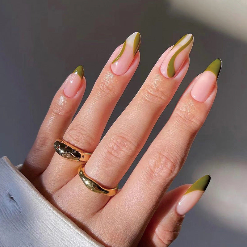 Artful stiletto nails with artistic design Bowlift