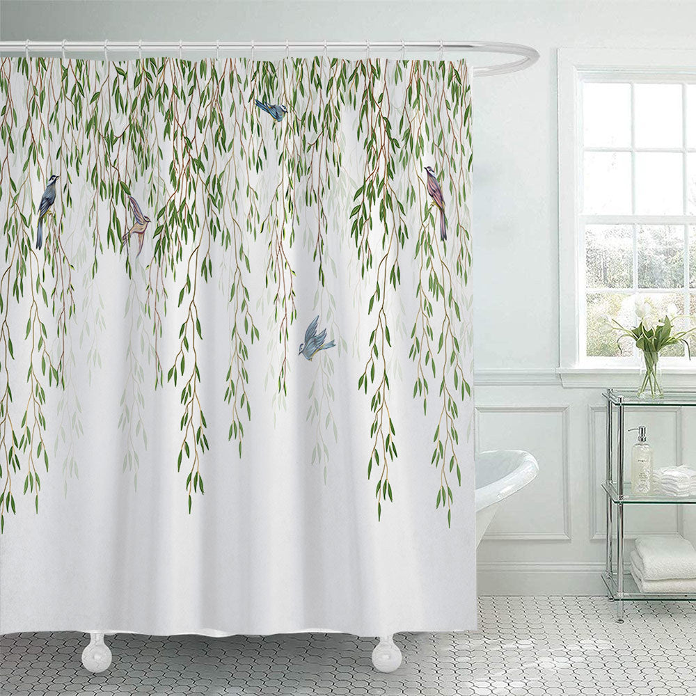 Artistic Floral Shower Curtain Bowlift