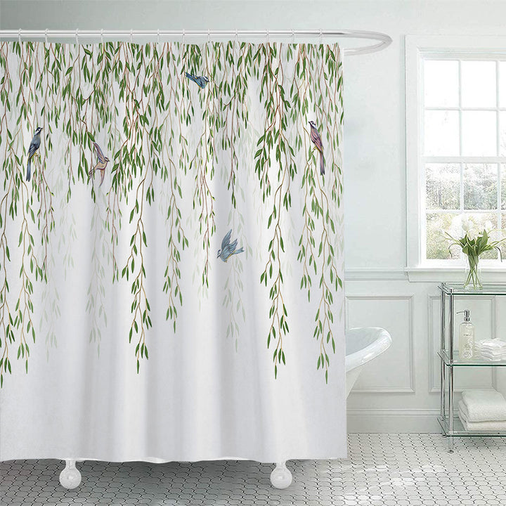 Artistic Floral Shower Curtain Bowlift