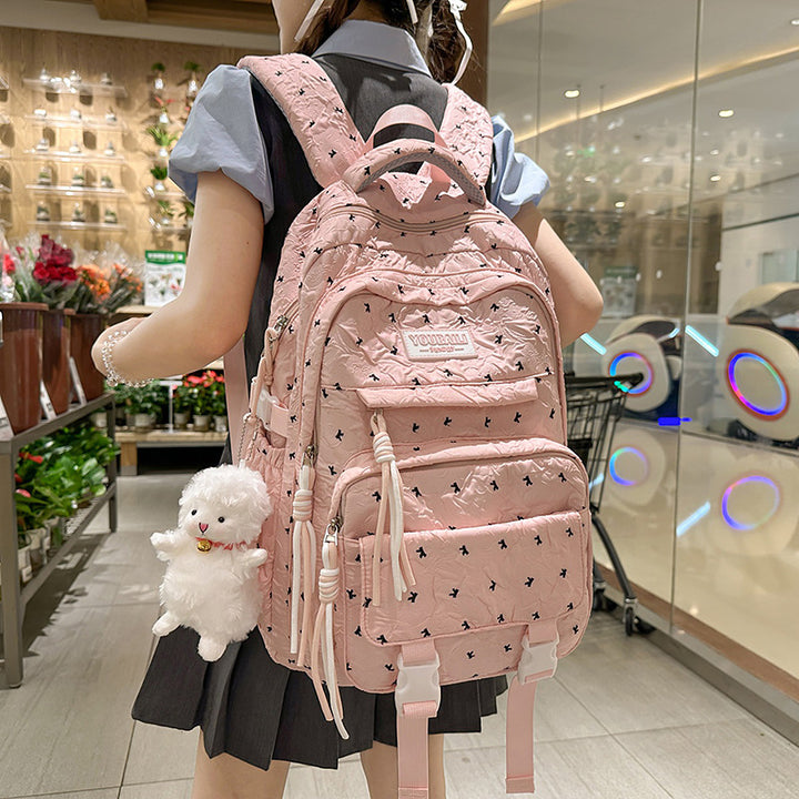 Quilted Multi-Pocket Backpack Bowlift