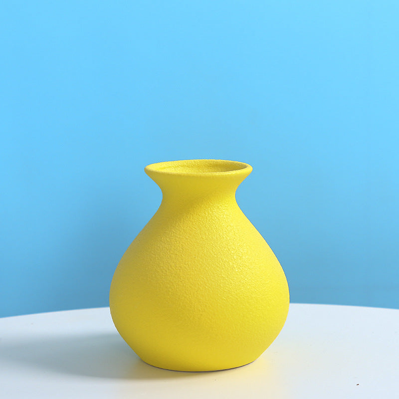 Modern Textured Decorative Ceramic Vase Bowlift