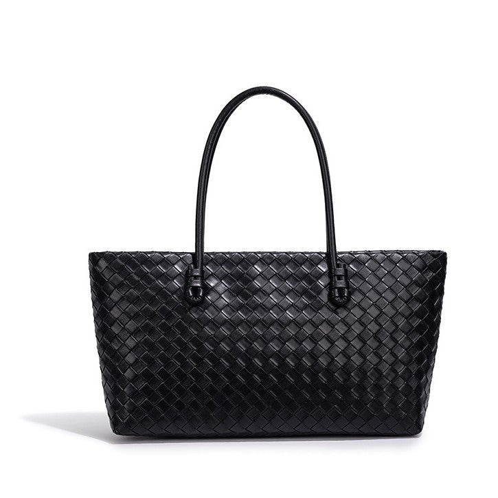 Woven Leather Tote Bag Bowlift