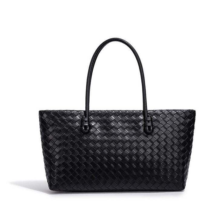 Woven Leather Tote Bag Bowlift