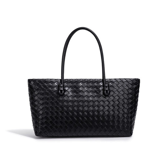 Woven Leather Tote Bag Bowlift