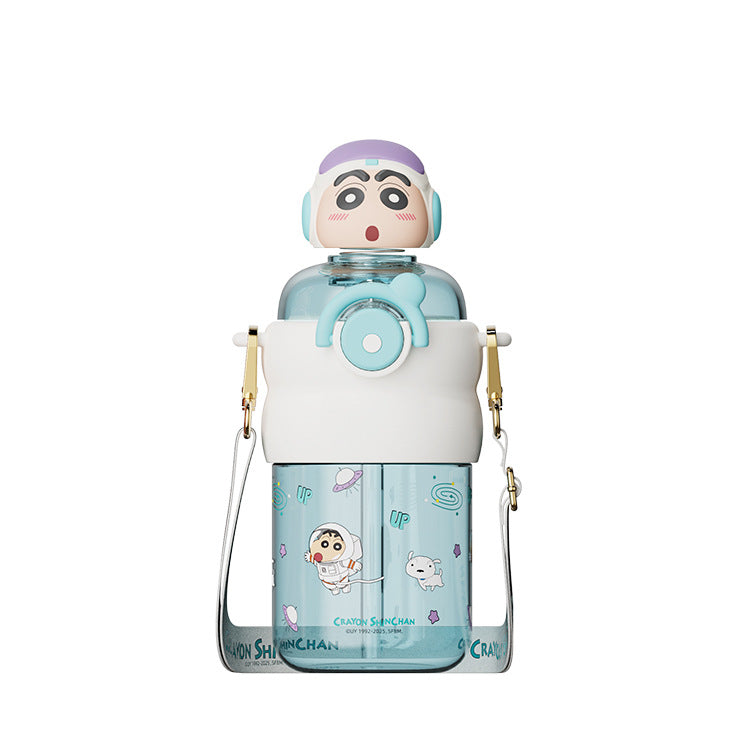 Ladies drinking bottle with interactive character lid Bowlift