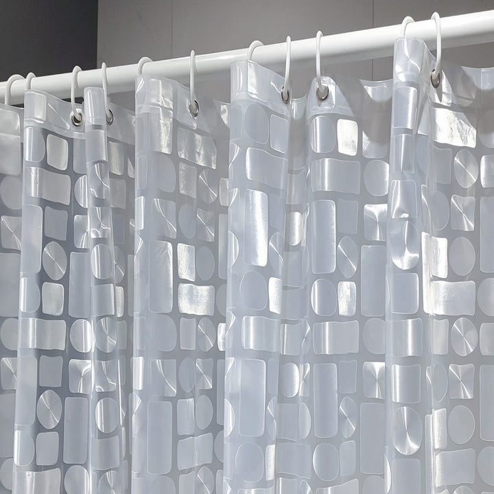 Contemporary Geometric Design Shower Curtain Bowlift
