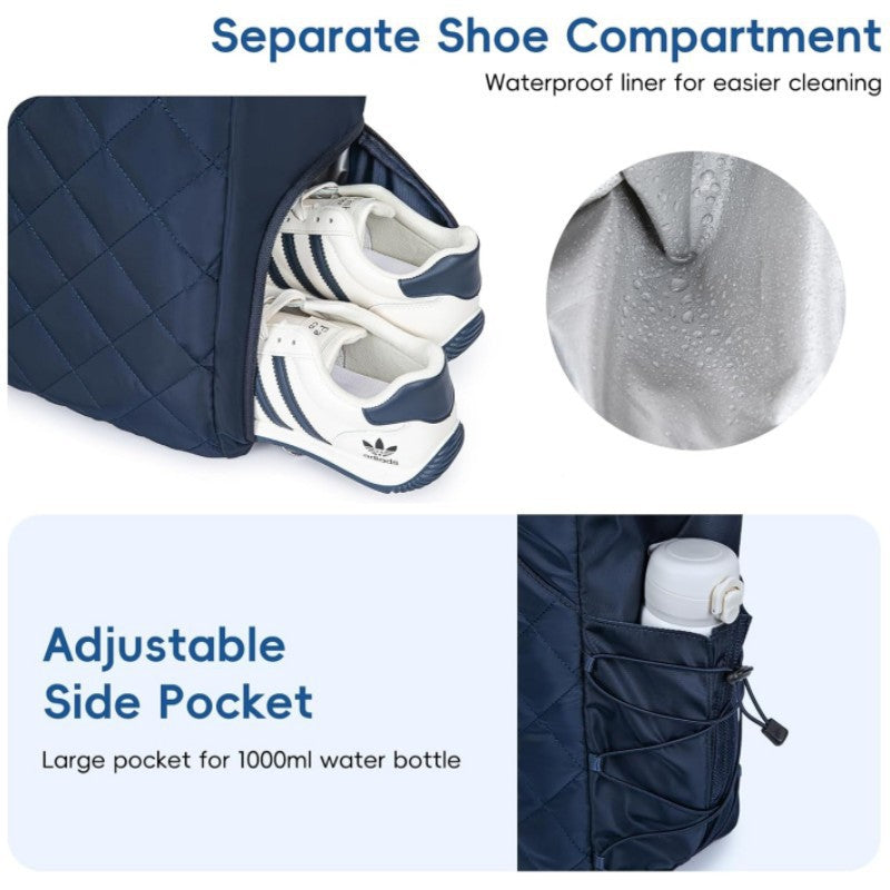 Quilted Tennis Gear Tote Bowlift