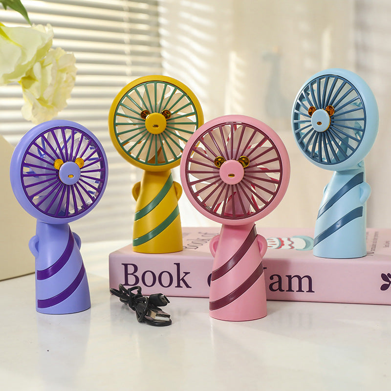 Women's Portable Mini Fan with Ergonomic Design and USB Connection Bowlift