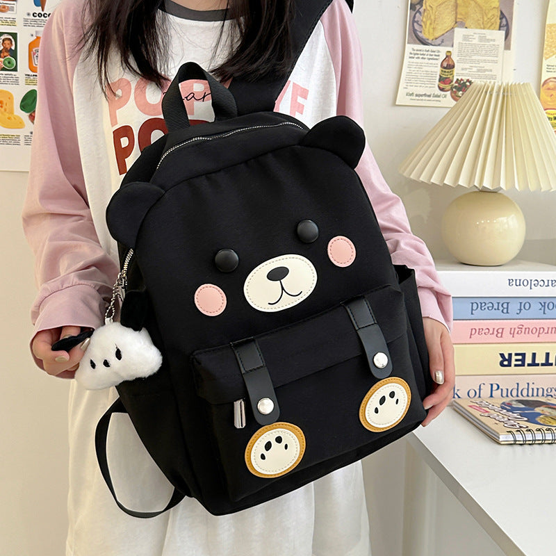 Plush backpack with bear design Bowlift