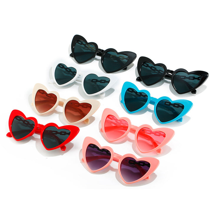 Women Heart-shaped Sunglasses Bowlift