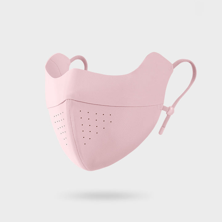 Contoured Multi-Layer Breathable Perforated Reusable Face Mask with Adjustable Toggle Earloops Bowlift
