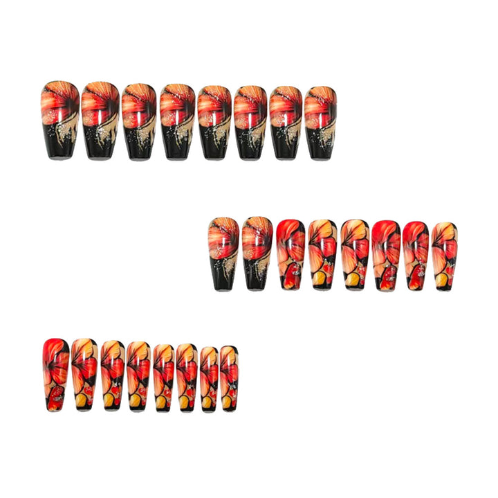 Artificial Nails In Elegant Flower Design Bowlift