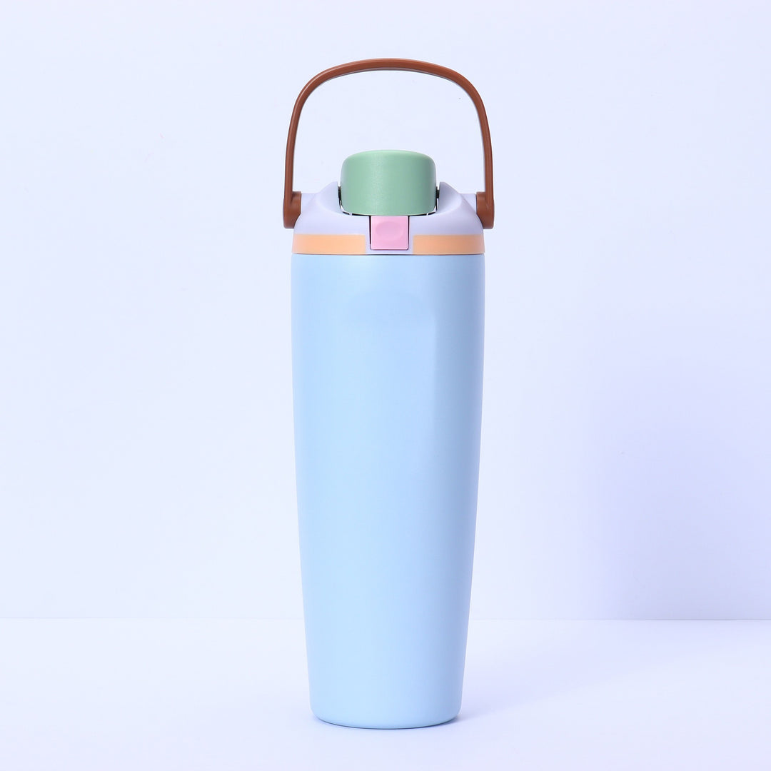 Women's insulated drinking bottle with ergonomic carry handle Bowlift