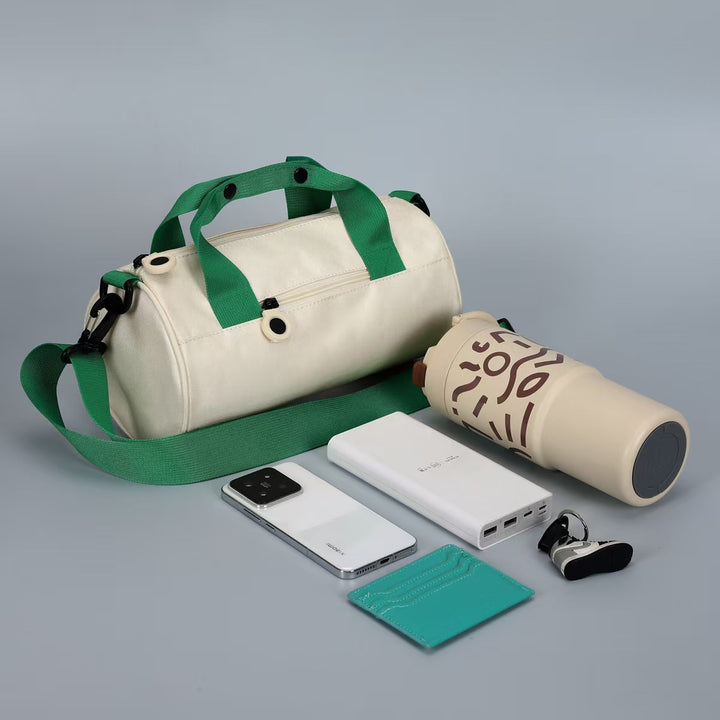 Sporty Mini-Duffel Bag with Adjustable Shoulder Strap and Sturdy Carry Handles Bowlift