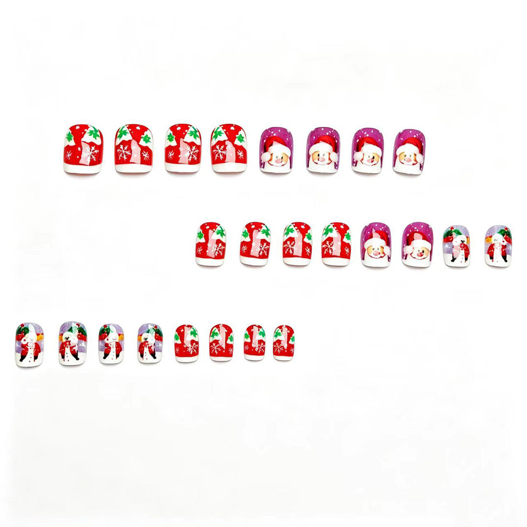 Artificial nails with festive Santa design Bowlift