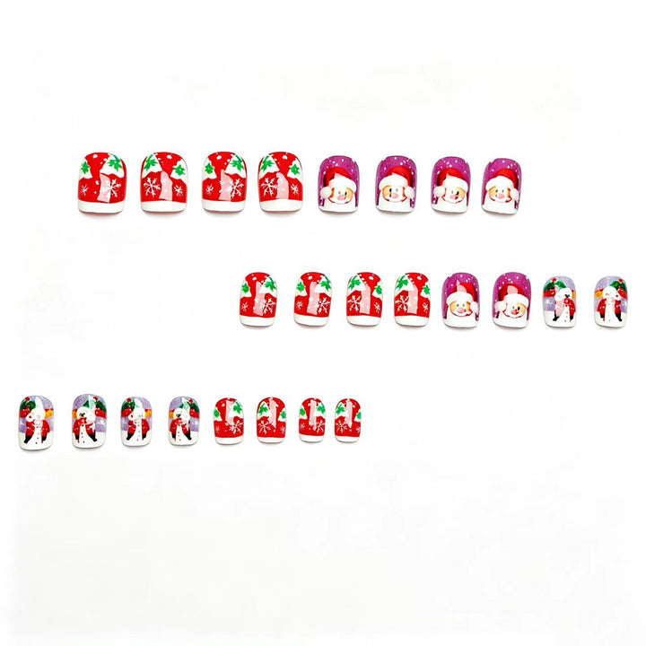 Artificial nails with festive Santa design Bowlift