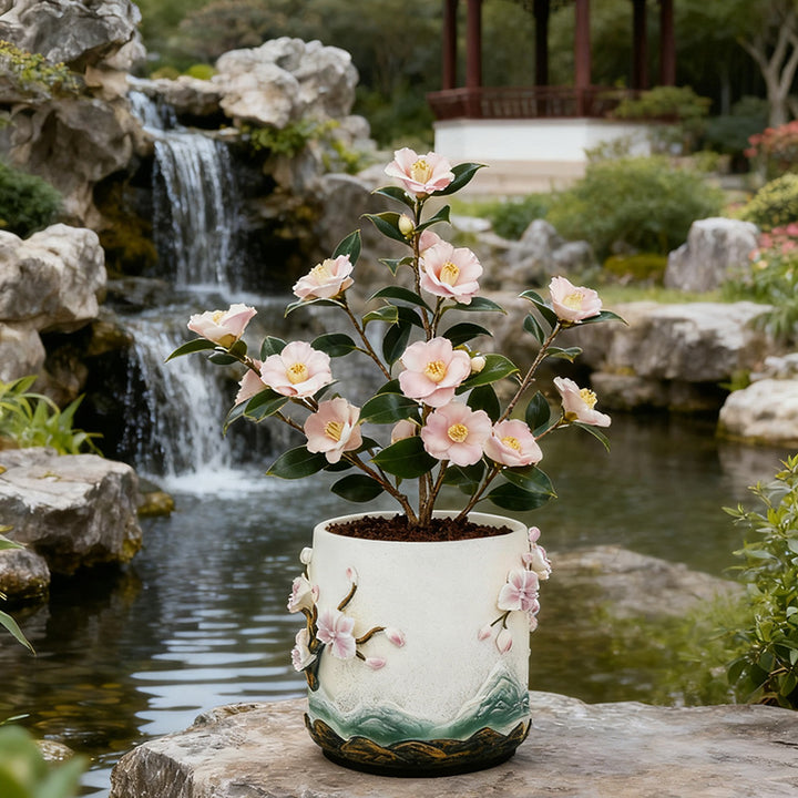Decorative Bamboo-Themed Planter