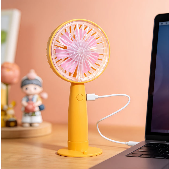 Women's portable handheld fan with USB connection and innovative design Bowlift
