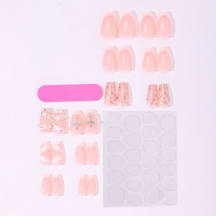 Elegant Nail Art with Glitter Design Bowlift