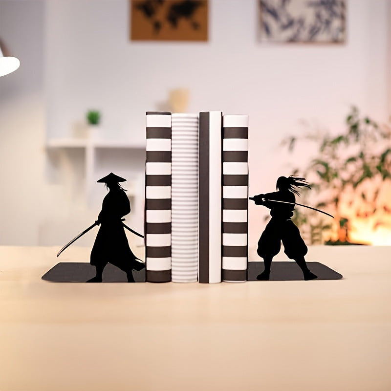 Samurai-Themed Decorative Bookends