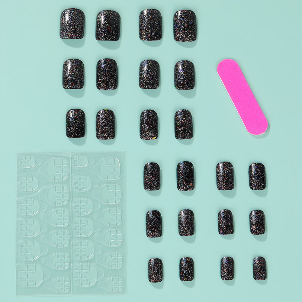 Shiny artificial nails with sparkling glitter Bowlift