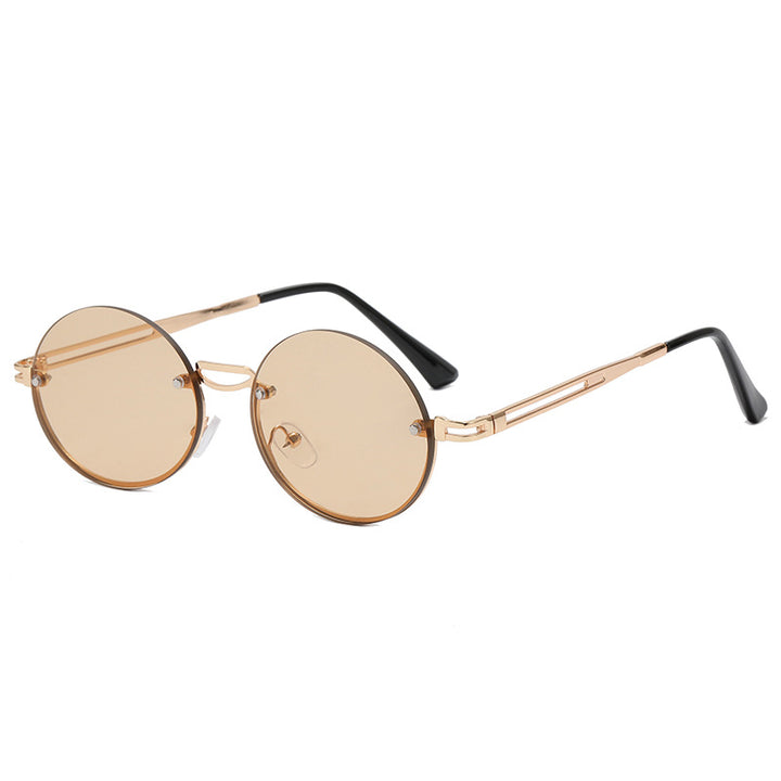 Women's round sunglasses with fine metal frame Bowlift
