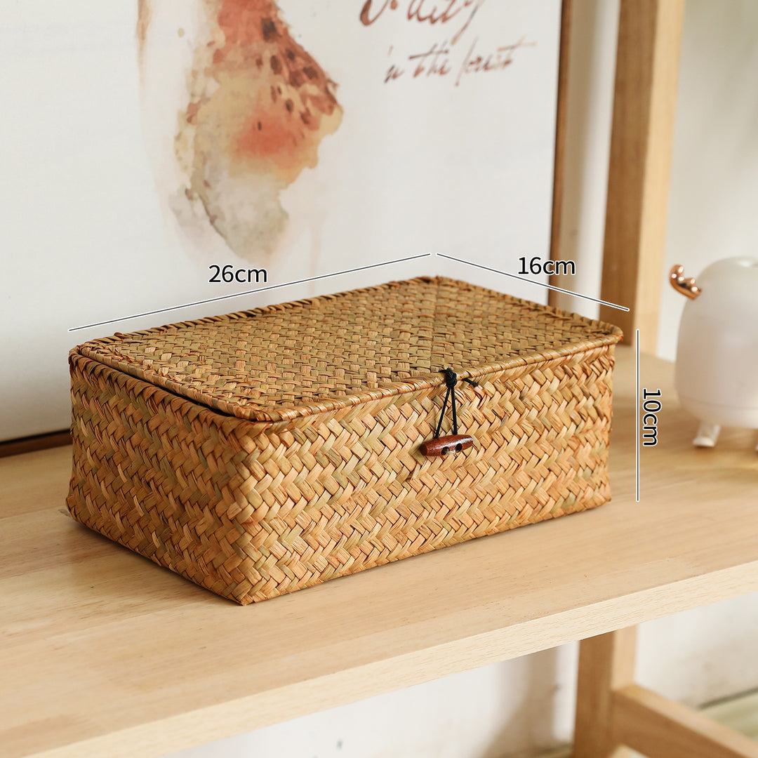 Handcrafted Oval Woven Storage Box Bowlift