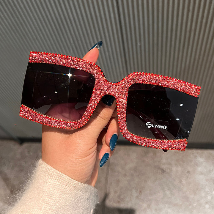 Women's sunglasses with rhinestone decorated frame Bowlift