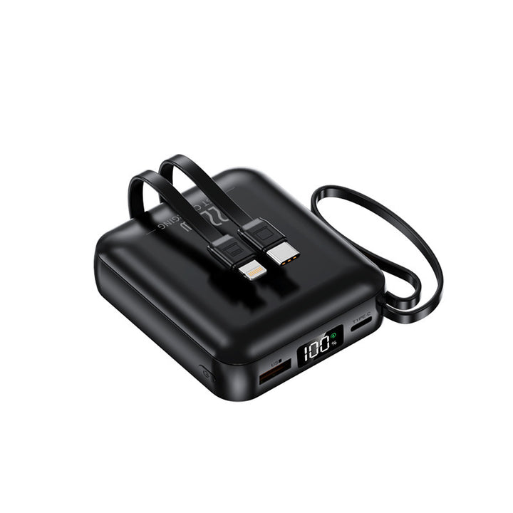 Wearable power bank with dual USB-C connection and digital charge level indicator Bowlift